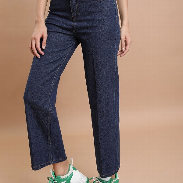 Basics By Tokyo Talkies Women Flared Light Fade Stretchable Jeans