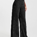 Off Duty India Women Comfort Wide Leg High Rise Cotton Jeans