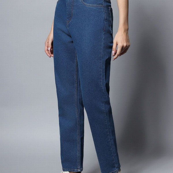 High Star Stretch Straight Fit Clean Look Jeans