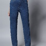 High Star Stretch Straight Fit Clean Look Jeans
