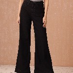 all about you Women Wide Leg High-Rise Stretchable Jeans