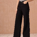 all about you Women Wide Leg High-Rise Stretchable Jeans