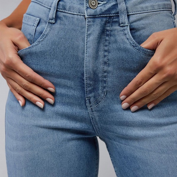 DOLCE CRUDO Wide-Leg High-Rise Regular-Length Stretchable Shaping Denim Jeans