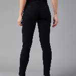 DOLCE CRUDO Women Black Skinny Fit High-Rise Stretchable Jeans