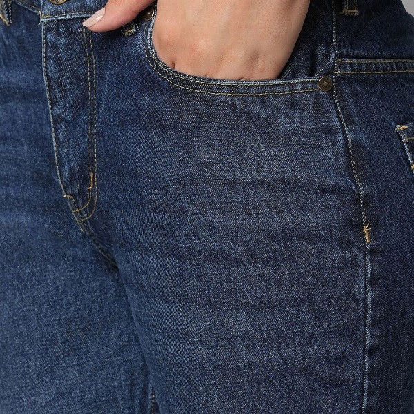 Chemistry Denim Mid Rise Straight Leg Whiskers Jeans