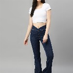TARAMA Women Blue Bootcut Stretchable Jeans