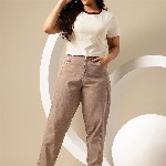 Sztori Women Plus Size Mid-Rise Stretchable Slouchy Fit Jeans