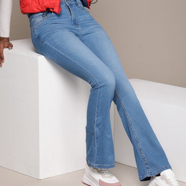 The Roadster Life Co. Women Skinny Flared Fit Light Fade Stretchable Jeans