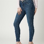 Kraus Jeans Women Skinny Fit Mid-Rise Light Fade Jeans