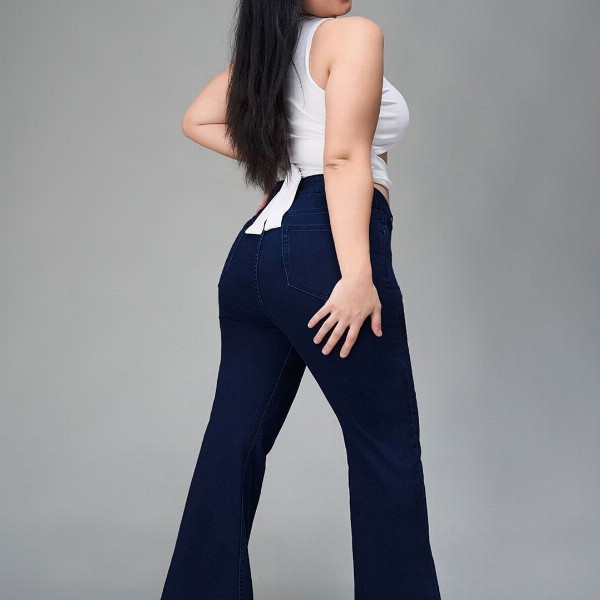 Miss Chase A+ Women Bootcut High-Rise Stretchable Jeans