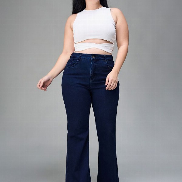 Miss Chase A+ Women Bootcut High-Rise Stretchable Jeans