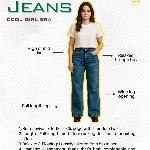 glitchez Women Retro Wide Leg Faded Jeans