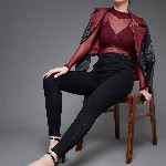 Miss Chase Women Black Skinny Fit High-Rise Jeans