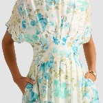Forever New Floral Printed A-Line Midi Dress