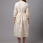 Tulsattva Off White Midi Dress