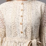 Tulsattva Off White Midi Dress