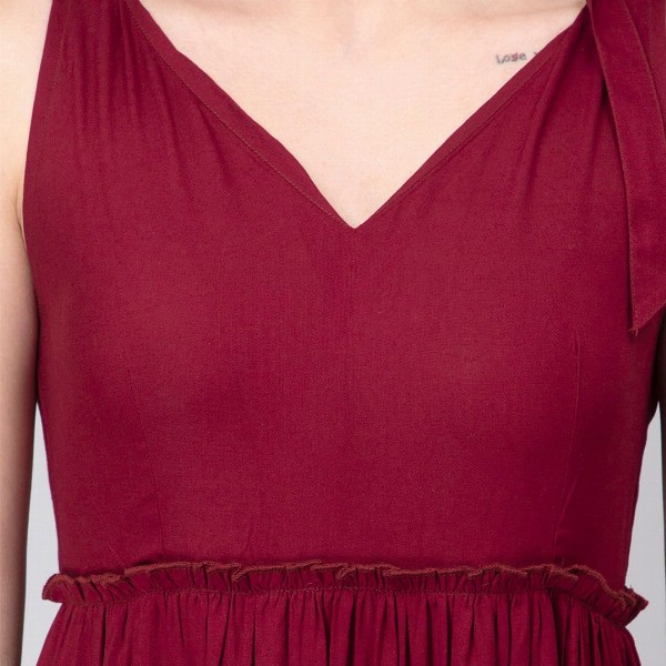 KASYA V-Neck Sleeveless Tiered Maxi Midi Dress