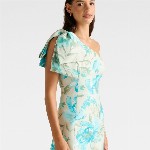 Forever New Women Floral Print One Shoulder A-Line Mini Dress