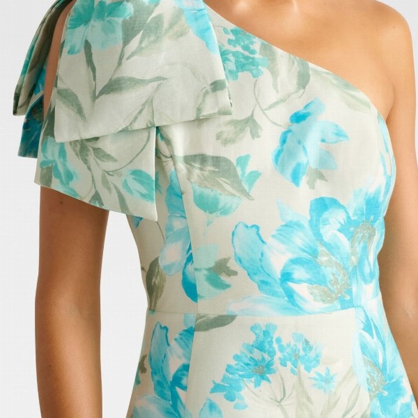 Forever New Women Floral Print One Shoulder A-Line Mini Dress