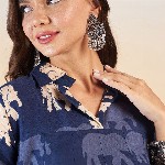 InWeave Conversational Printed Fit & Flare Dress