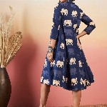 InWeave Conversational Printed Fit & Flare Dress