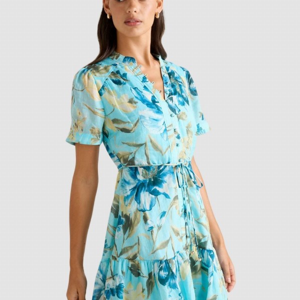 Forever New Women Floral Printed Fit & Flare Mini Dress