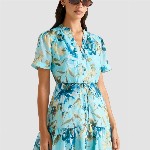 Forever New Women Floral Printed Fit & Flare Mini Dress