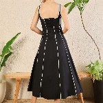 Uptownie Corset Fit Poplin Panelled Midi dress