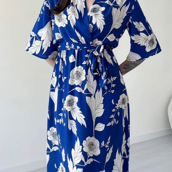 MANOJAVA Women Floral Printed Fit & Flare Midi Dress