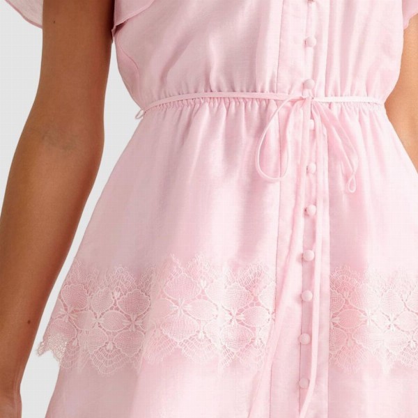 Forever New Women V-Neck Flutter Sleeve Fit and Flare Dress