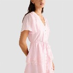 Forever New Women V-Neck Flutter Sleeve Fit and Flare Dress