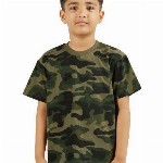 Printcomet Kids Camouflage Printed Pockets T-shirt