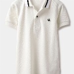 United Colors of Benetton Boys Polo Collar Extended Sleeves Pure Cotton T-shirt