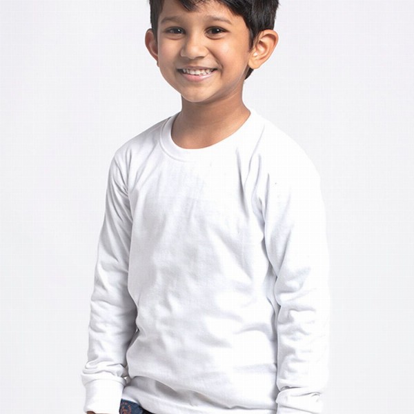 Friskers Boys White Solid T-shirt
