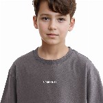 RARE ONES Boys Printed Drop-Shoulder Sleeves Boxy T-shirt