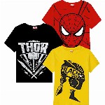 Marvel by Miss and Chief Boys 3 Avengers Printed Bio Finish T-shirt