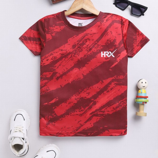 HRX by Hrithik Roshan Boys Printed Moisture Wicking T-shirt