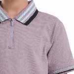 Rare Ones Boys Solid Zipper Polo