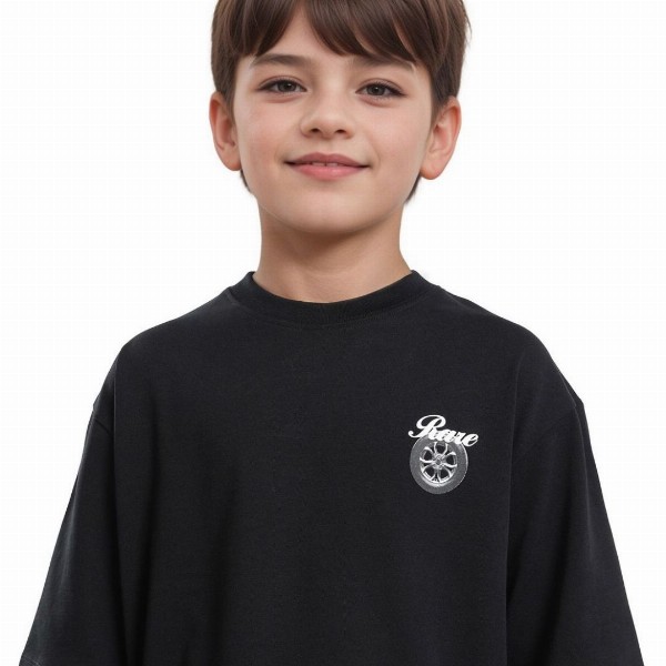 RARE ONES Boys Graphic Printed Round Neck Cotton Oversized T-shirt