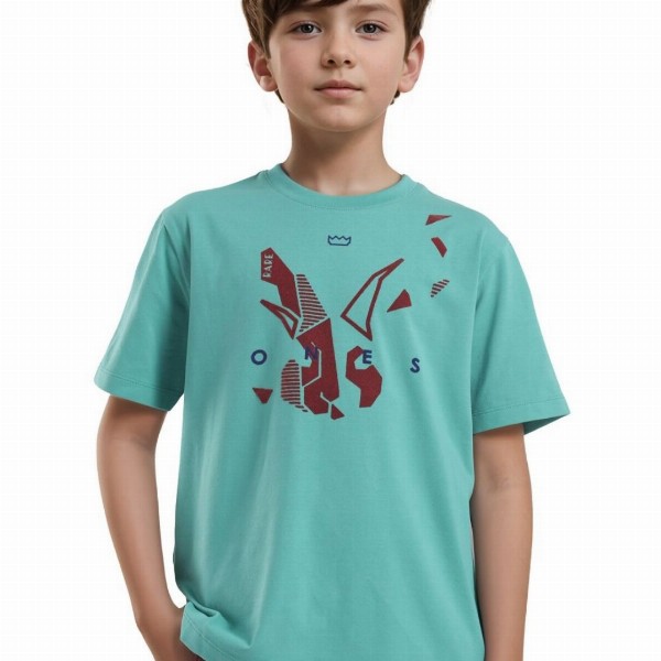 Rare Ones Boys Flock Print Logo T-Shirt