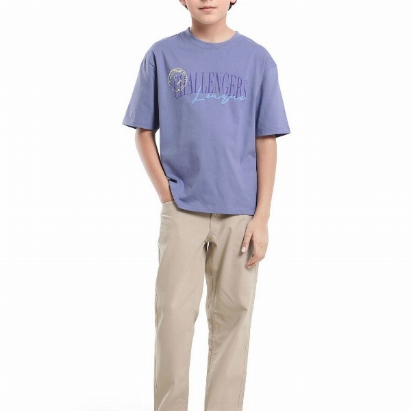 RARE ONES Boys Typography Printed Round Neck Cotton Relaxed Fit T-shirt