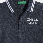 United Colors of Benetton Boys Typography Printed Polo Collar T-shirt