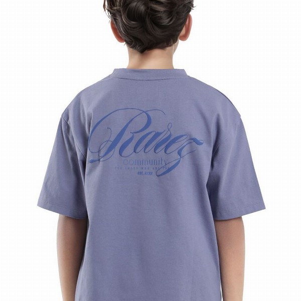 RARE ONES Boys Typography Printed Round Neck Cotton Relaxed Fit T-shirt
