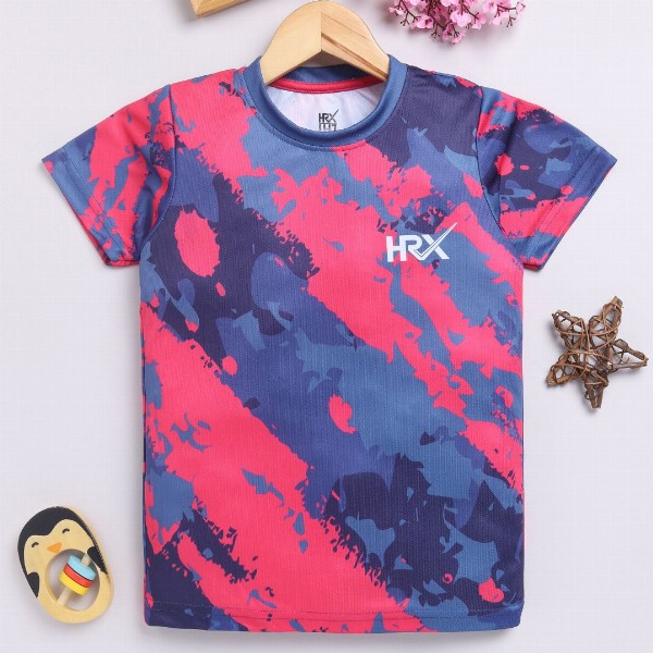HRX by Hrithik Roshan Boys Printed Moisture Wicking T-shirt