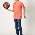 Nautica Boys Polo Collar Typography Printed T-shirt