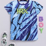 HRX by Hrithik Roshan Boys Abstract Printed Rapid-Dry T-shirt