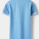 United Colors of Benetton Boys Solid Mandarin Collar Regular Fit Cotton T-shirt