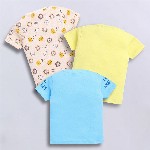 LITTLE NINJA Boys Pack of 3 Graphic Printed Round Neck Cotton T-shirts