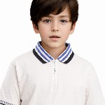 Rare Ones Boys Solid Zipper Polo