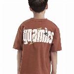RARE ONES Boys Typography Printed Round Neck Oversized Cotton T-shirt